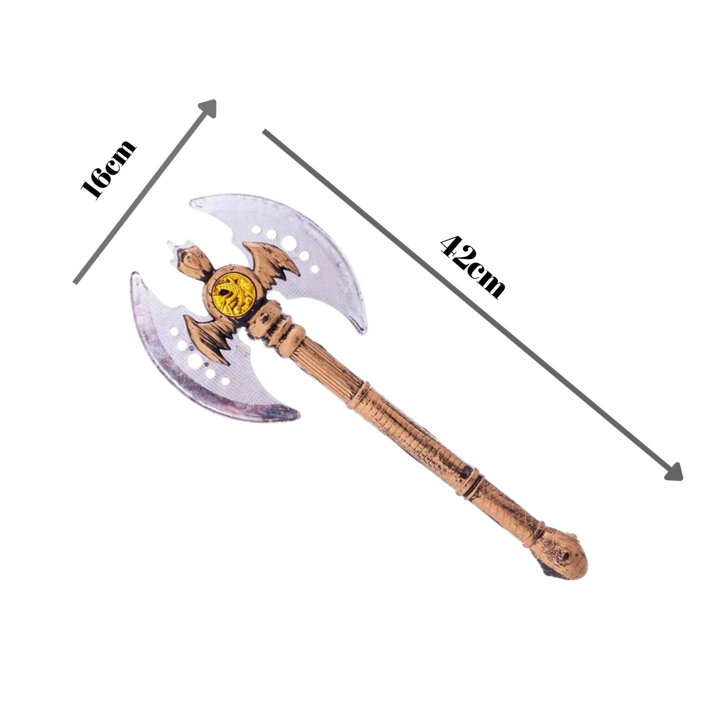 Hacha Falsa Guerrero Romano Y Vikingo - Cosplay Divertido Plata