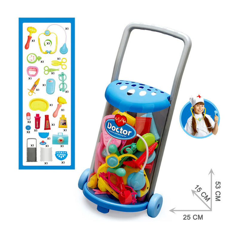 Maletin Carrito Doctor De Juguete, Set Medico Doctor Niños