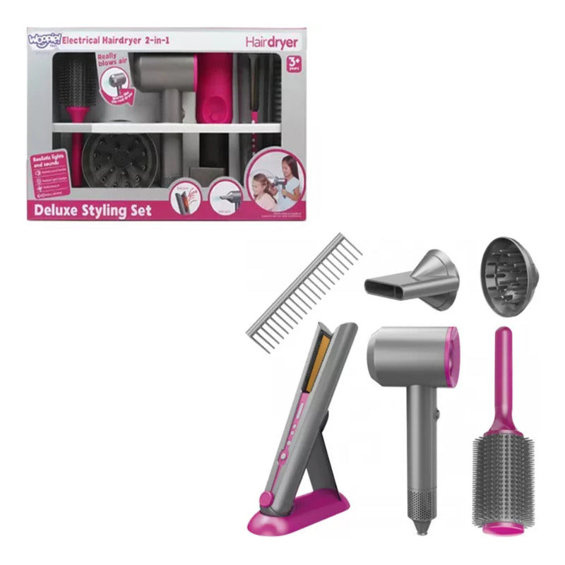 Set De Peluqueria Juego Simulacion Para Niñas Juguete 9pzs