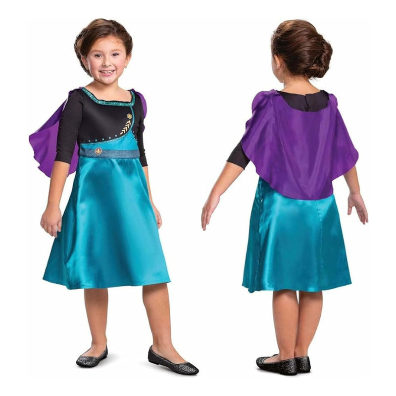 Disfraz Frozen Reina Anna Original + Corona Negro
