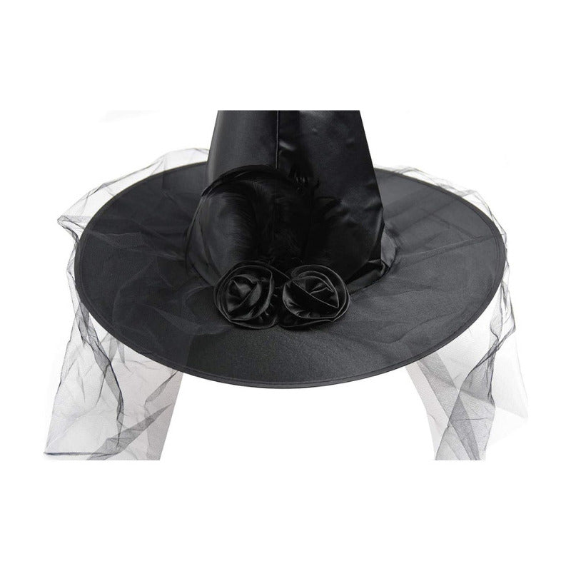Gorro Sombrero Disfraz Bruja Halloween Flor-pluma Cosplay