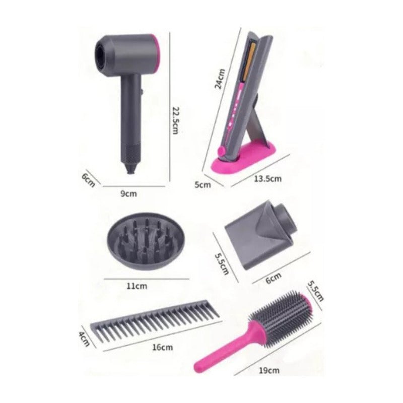 Set De Peluqueria Juego Simulacion Para Niñas Juguete 9pzs