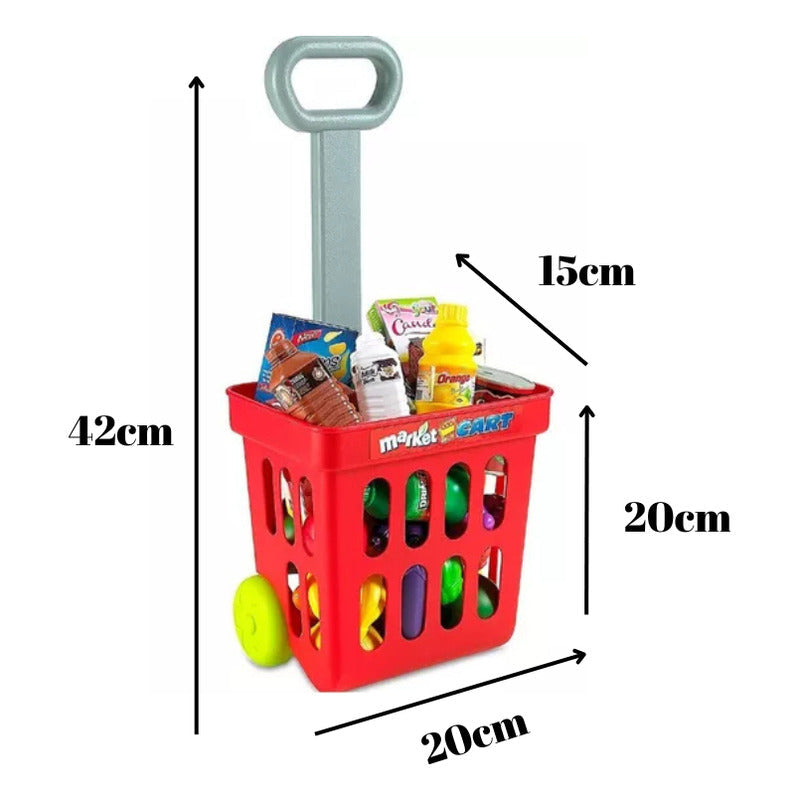 Carrito De Compra Con Caja Registradora Juguete Para Niños