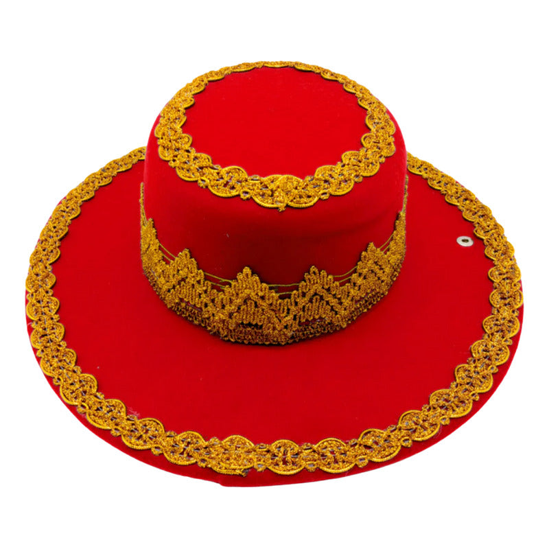 Sombrero Caporal - Bailes Típicos - Rojo