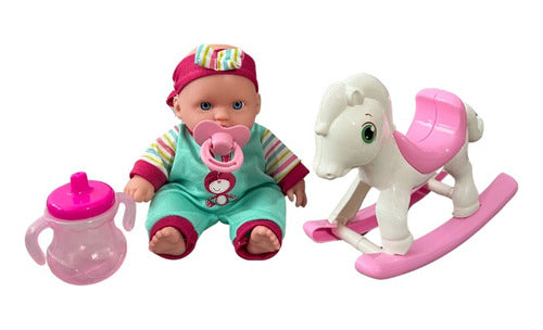 Bebé Llorón Con Pony balancin Juguete Niñas