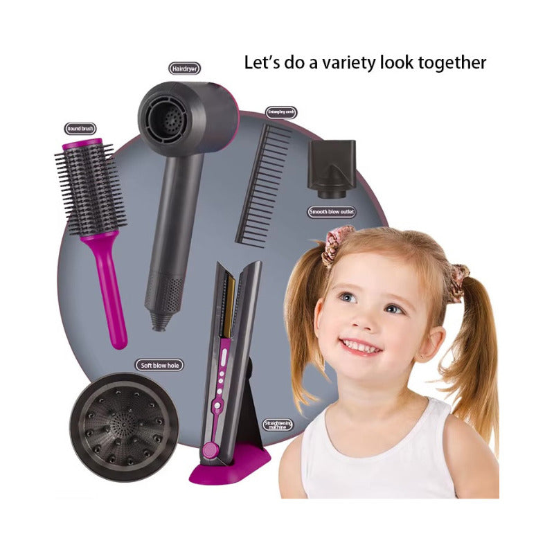 Set De Peluqueria Juego Simulacion Para Niñas Juguete 9pzs