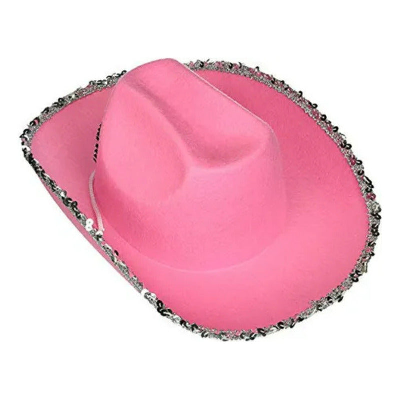 Sombrero Vaquero Rosa Queen Concierto Cosplay Rosa