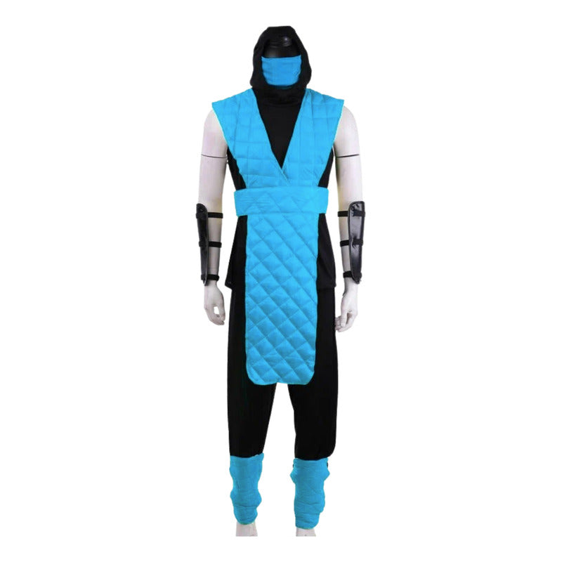 Disfraz De Sub Zero Mortal Kombat Adulto / Niño Cosplay Azul S