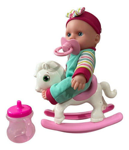 Bebé Llorón Con Pony balancin Juguete Niñas