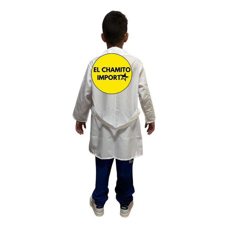 Disfraz De Doctor Delantal + Lentes Para Niños