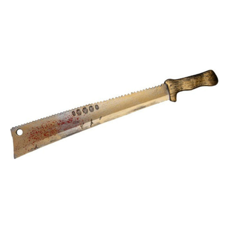 Set Jason Voorhees Máscara Cuchillo Carnicero Halloweem Color Dorado Oscuro