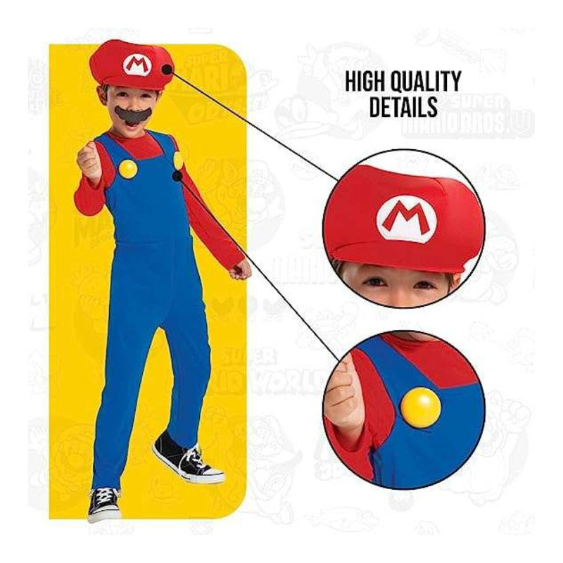 Disfraz Nintendo Super Mario Bross Y Luigi Fancy Para Niños