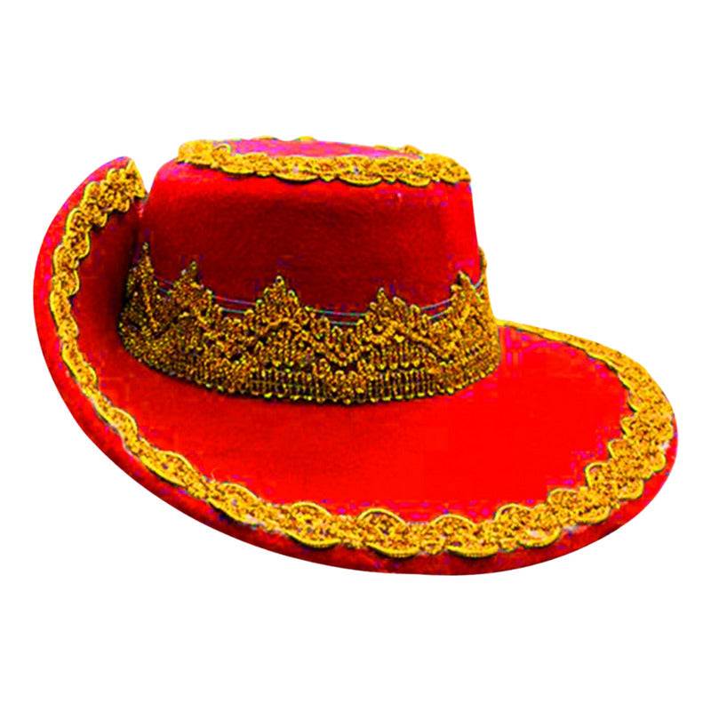Sombrero Caporal - Bailes Típicos - Rojo