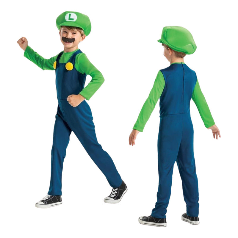 Disfraz Nintendo Super Mario Bross Y Luigi Fancy Para Niños