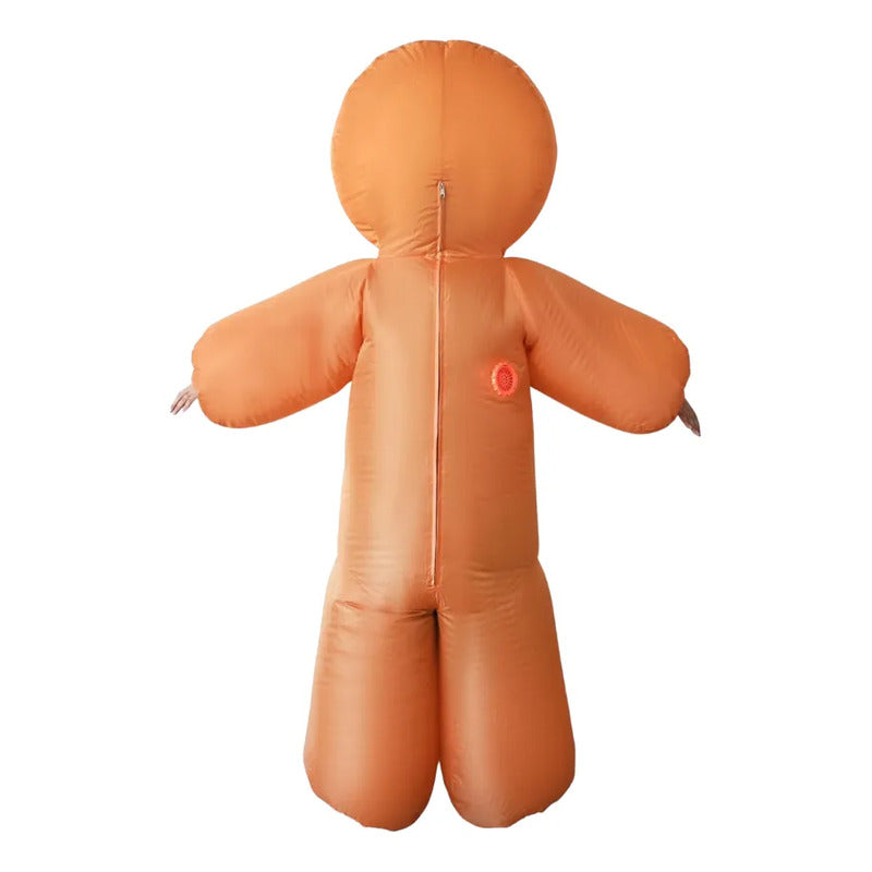 Disfraz Galleta De Jenjibre Inflable Azul Adulto 160-190