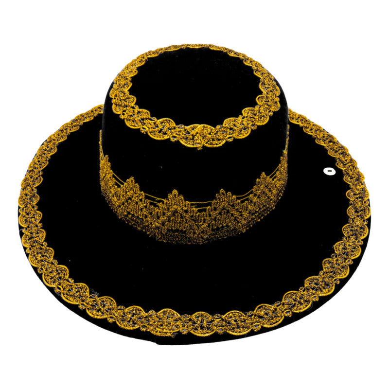 Sombrero Caporal Bailes Típicos Juvenil Hombre Negro