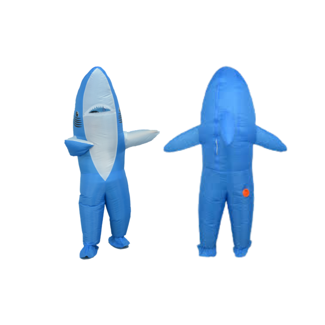 Disfraz Inflable Para Halloween, Tamaño Adulto, De Tiburón Azul