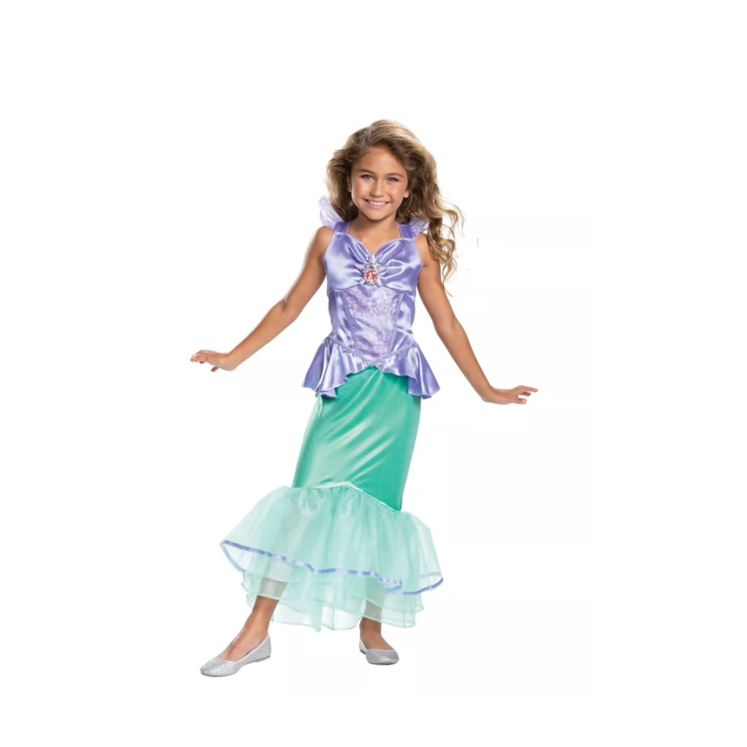 Disfraz De Princesa Ariel Sirenita Original Disney Niñas