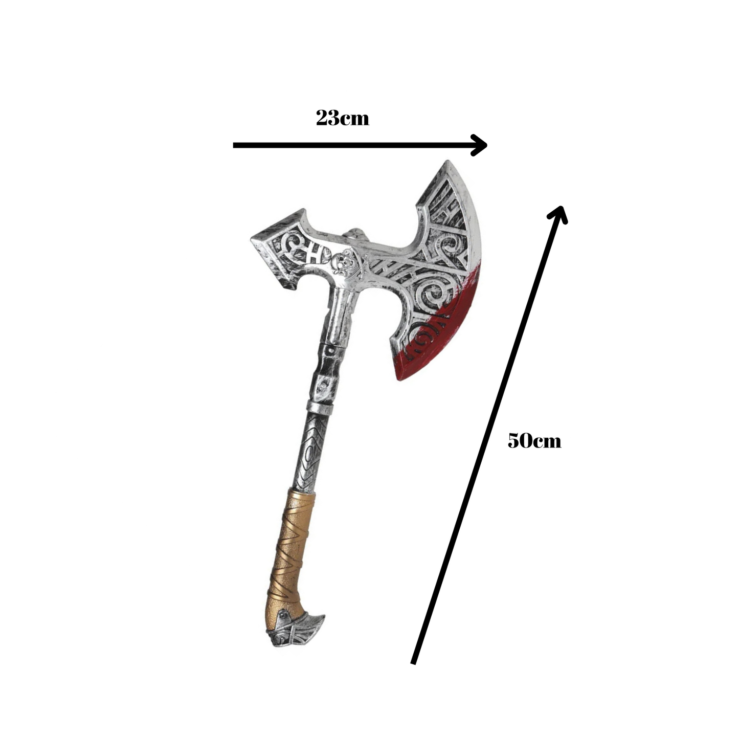 Hacha Falsa Guerrero Romano Y Vikingo - Cosplay Divertido Plata