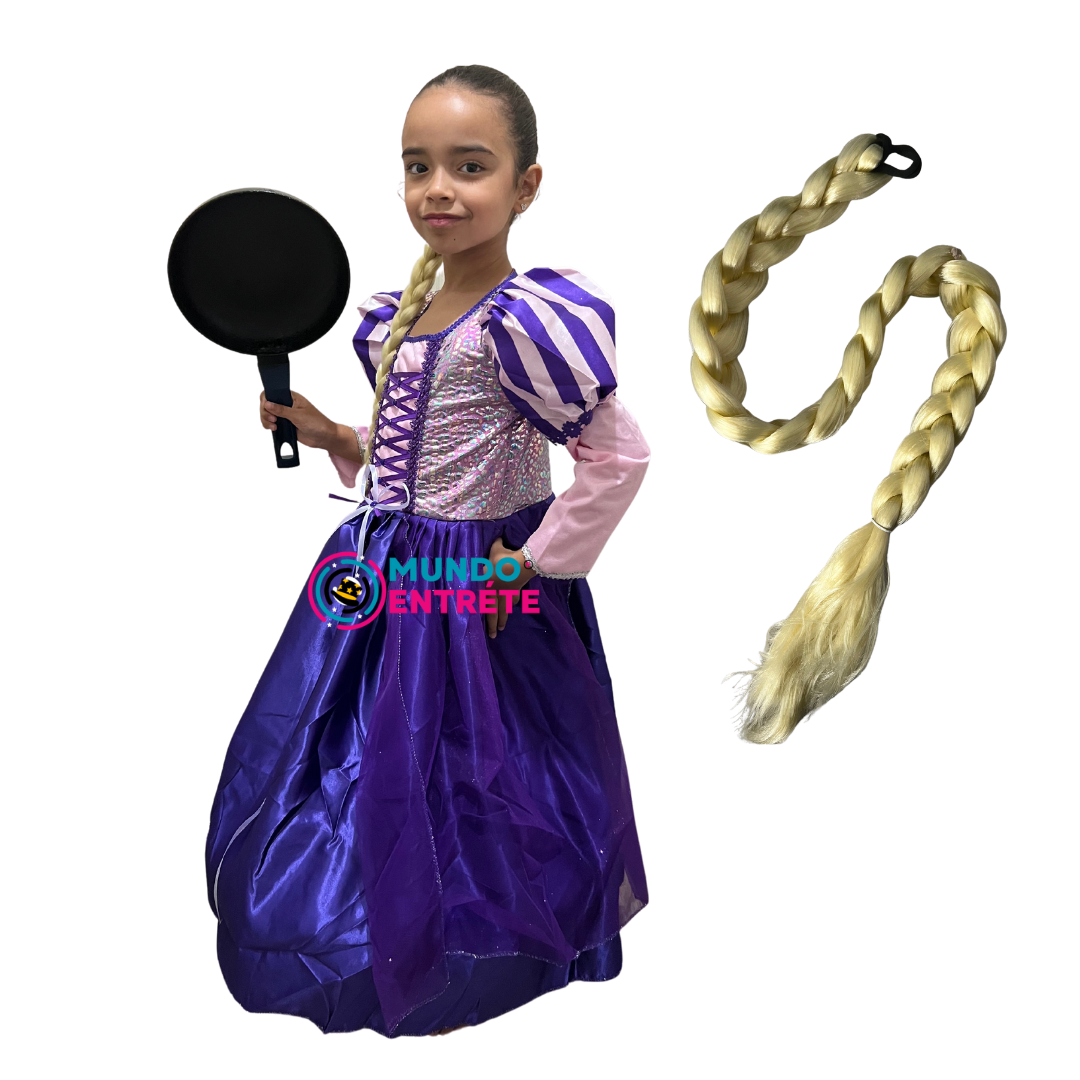 Disfraz Princesa Rapunzel, Vestido + Trenza