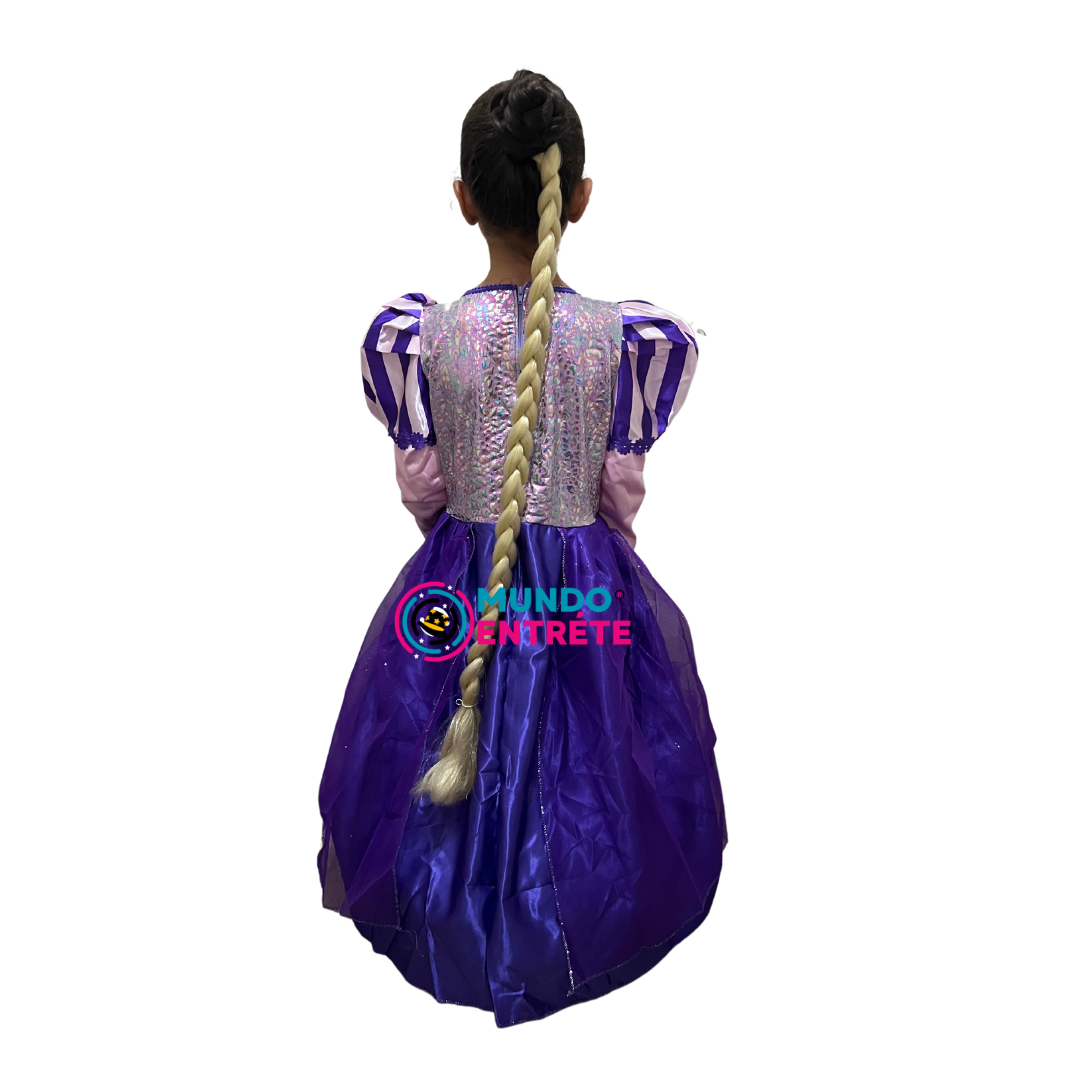 Disfraz Princesa Rapunzel, Vestido + Trenza