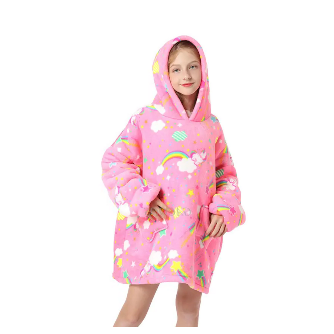 Maxi Poleron Capucha Chiporro Animales Niños