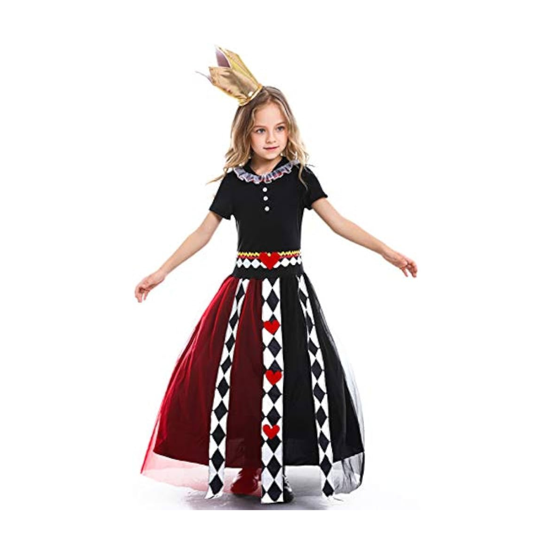 Disfraz de Reina de corazones para Niña