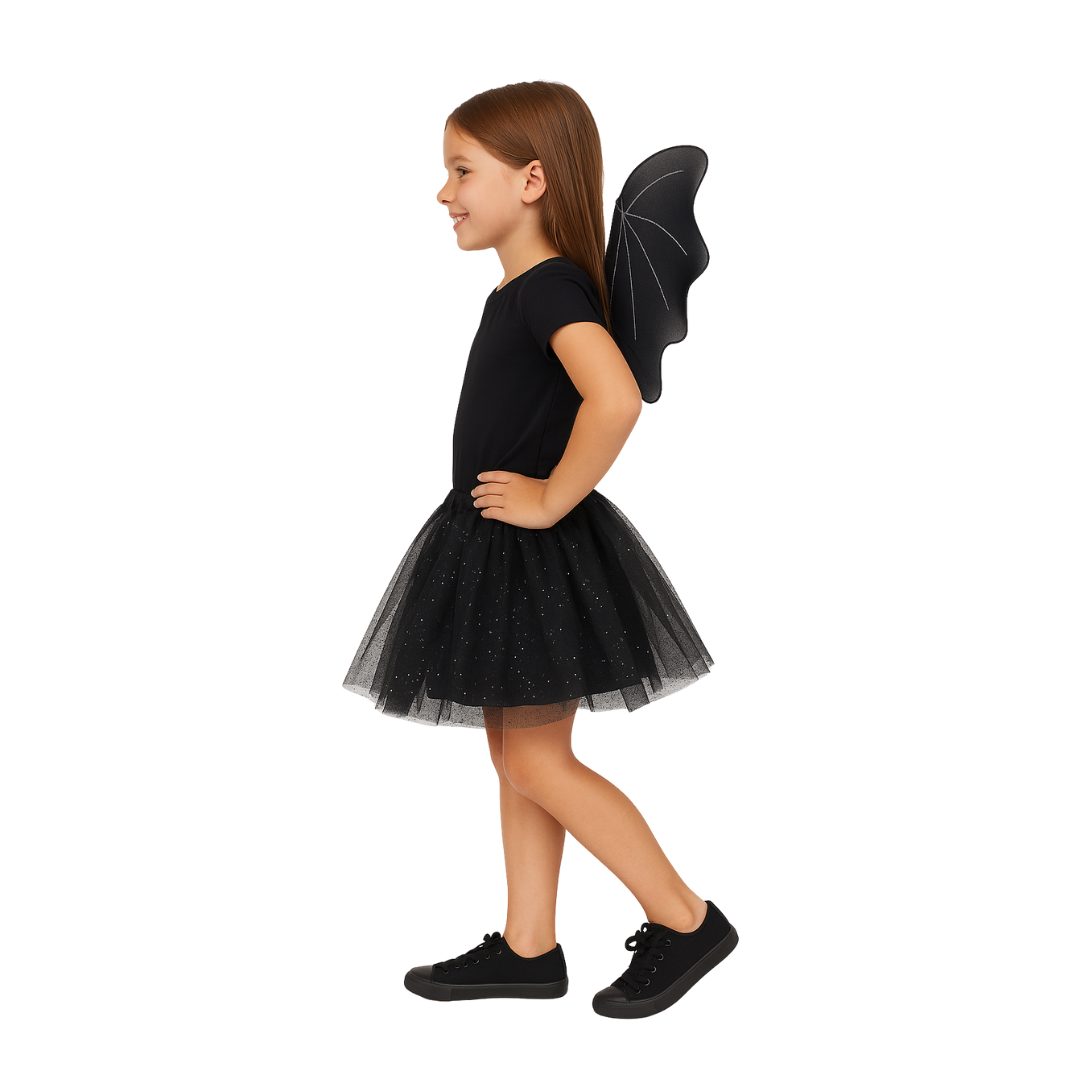 Disfraz Murcielago Niña Tutu + Alas Halloween