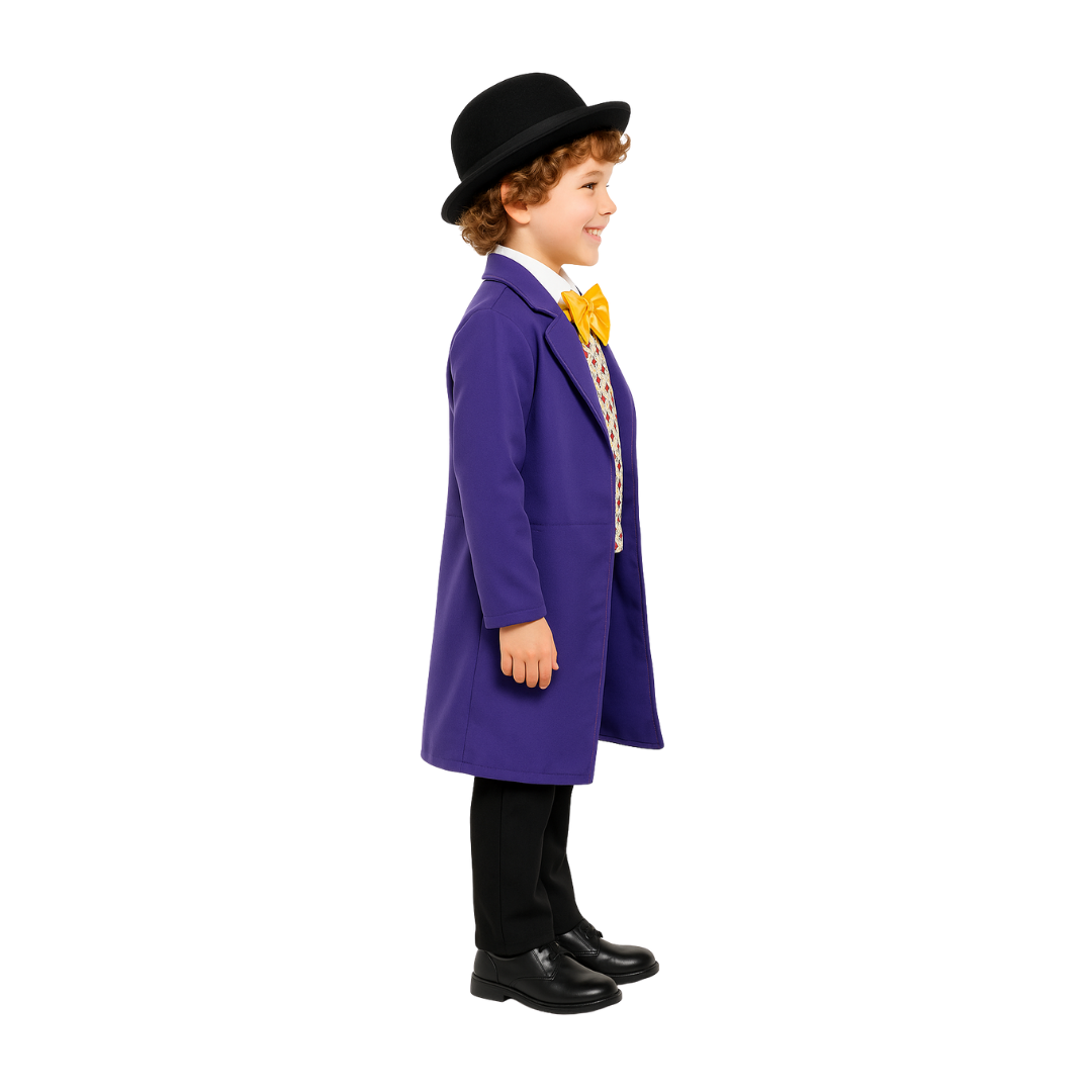 Disfraz de Willy Wonka para Niño con Sombrero