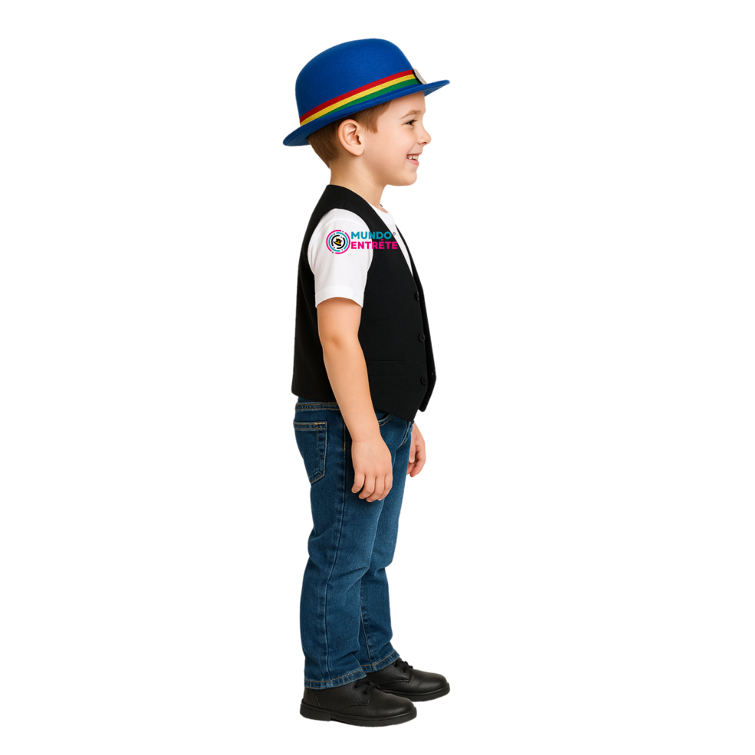 Nortino Vestimenta Para Niño Chaleco + Sombrero