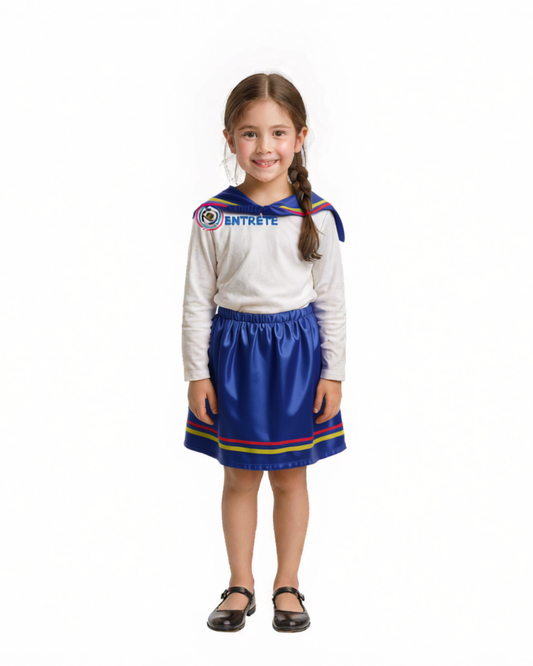 Falda Nortina + Punta Baile Trote Nortino Niña