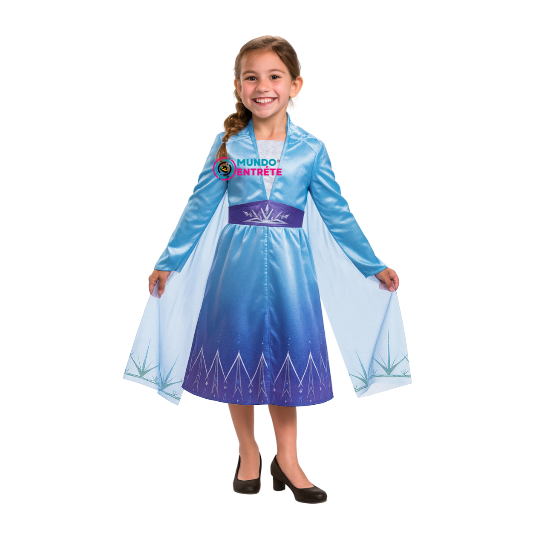Disfraz Vestido Princesa Elsa Frozen + Accesorios