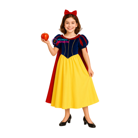 Disfraz Blancanieves Niña Con Capa