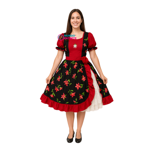 Traje Huasa China Fiestas Patrias Para Mujer