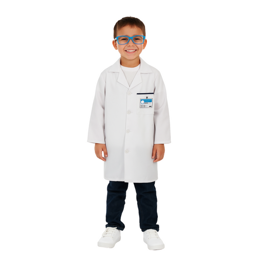 Disfraz De Doctor Delantal + Lentes Para Niños