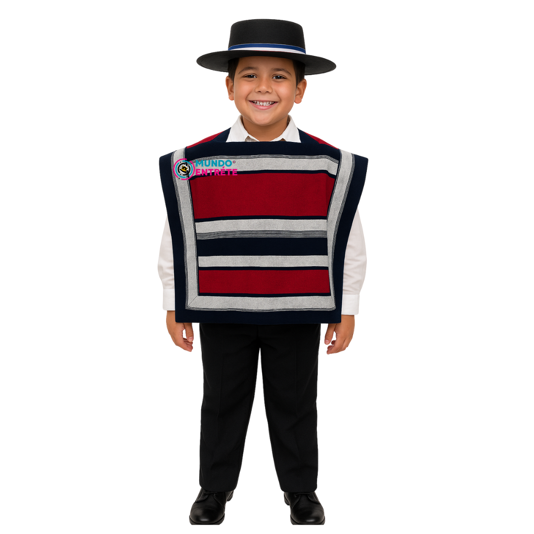 Manta/Poncho + Sombrero - Huaso Niño