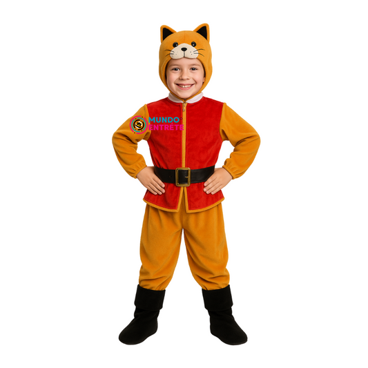 Disfraz Gato con botas para Niños