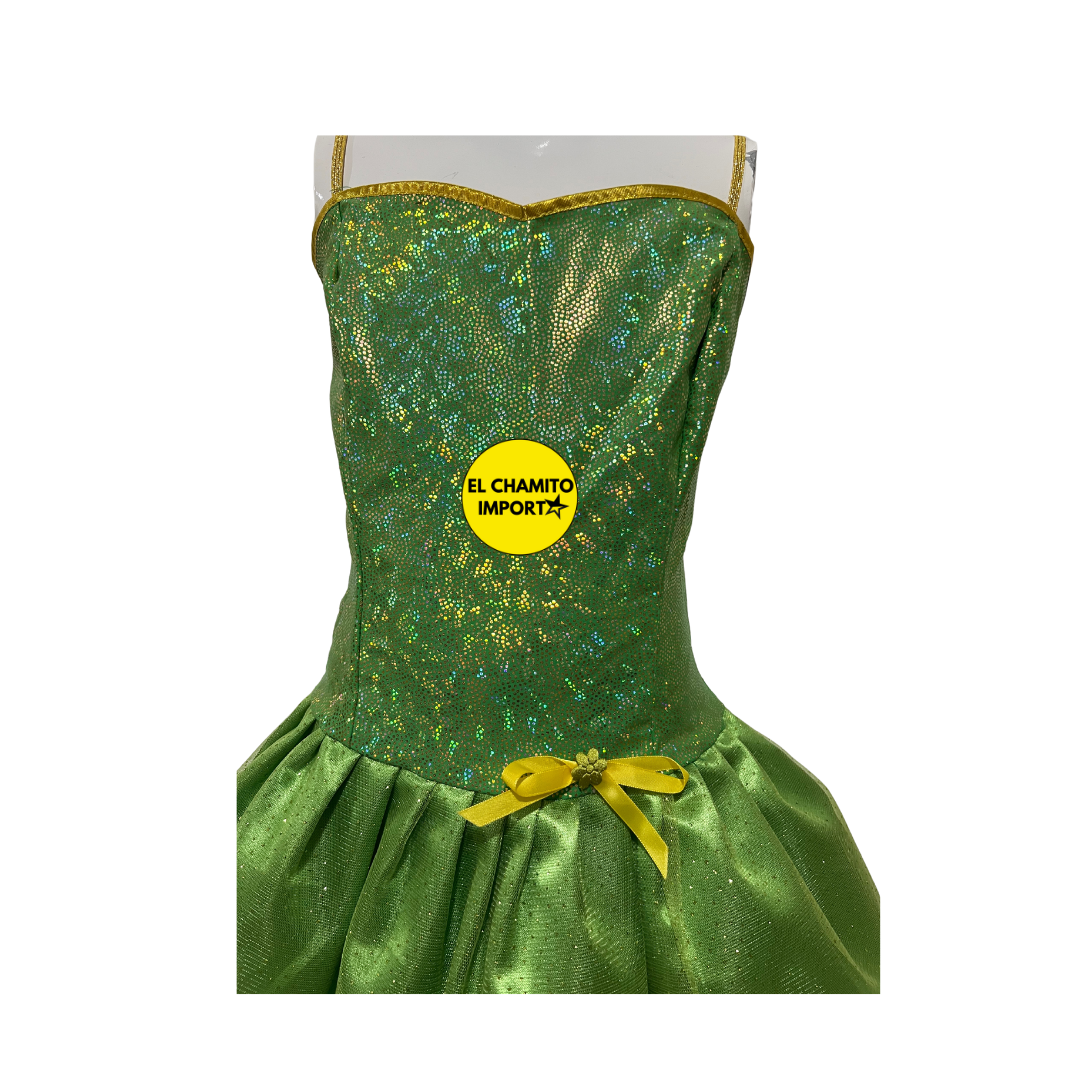 Disfraz Tinkerbell  Niñas, Vestido  Fiesta + Alas