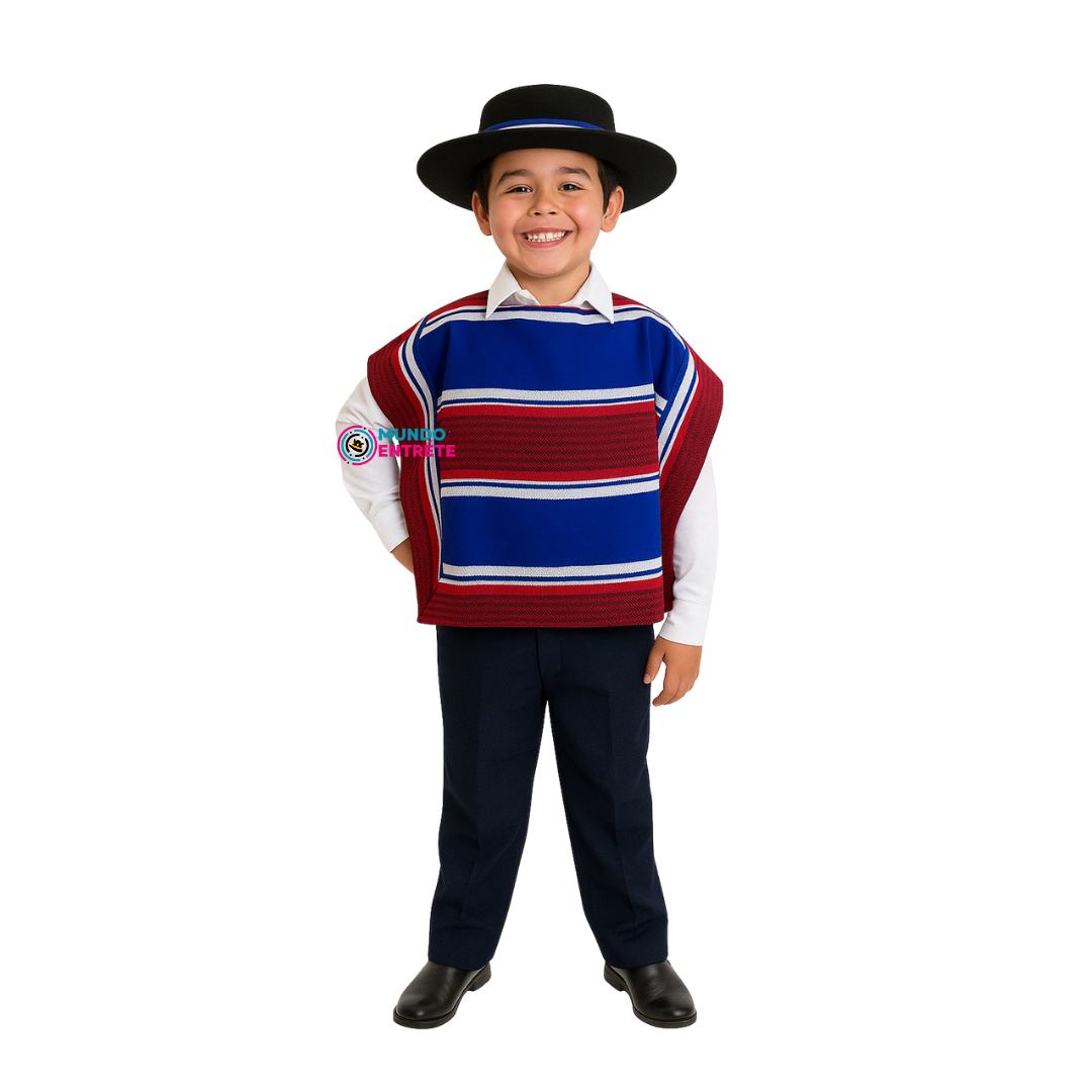 Manta/Poncho + Sombrero - Huaso Niño