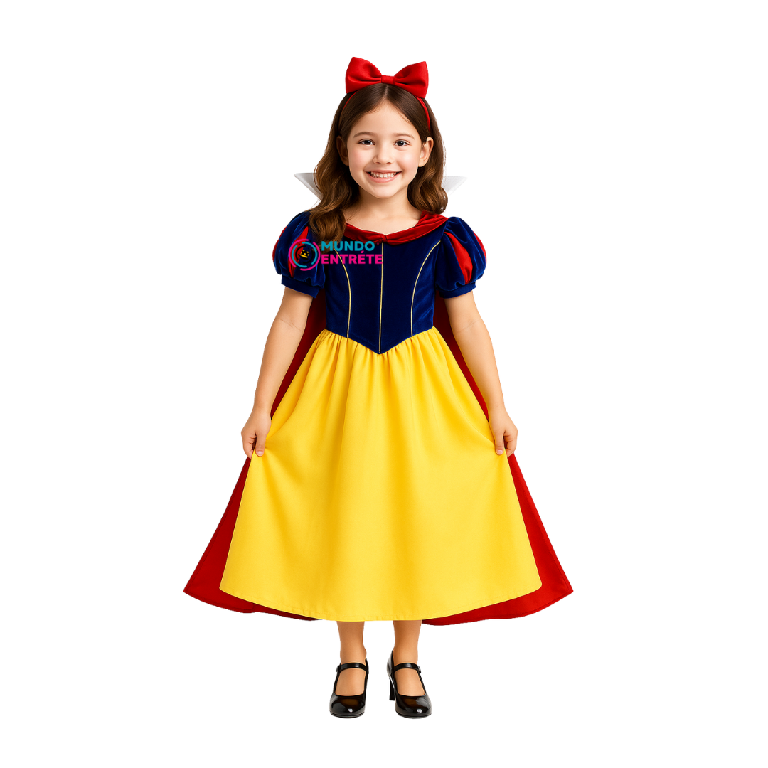 Disfraz Blancanieves Niña Con Capa