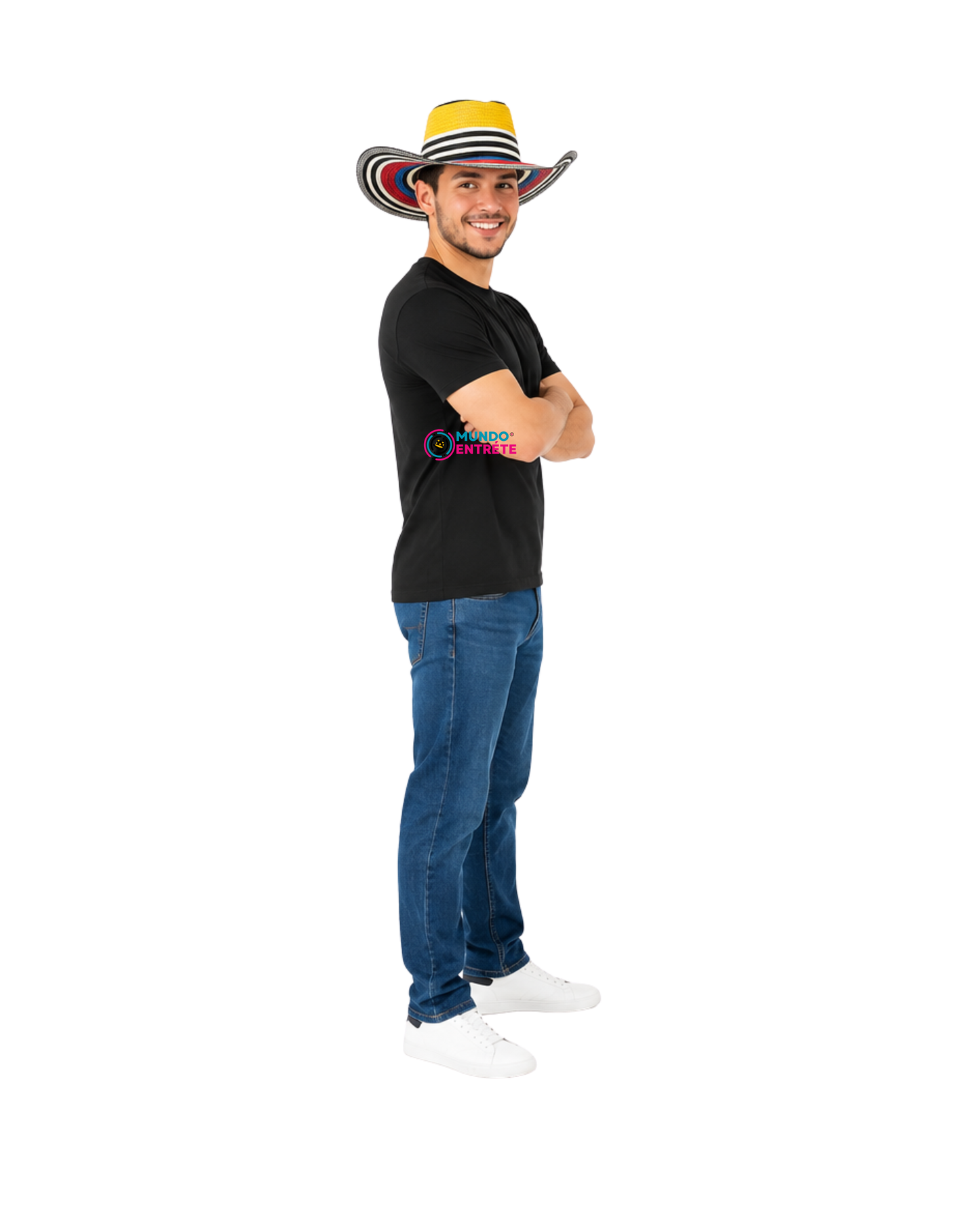 Sombrero Colombiano Vueltiao Tricolor Grande