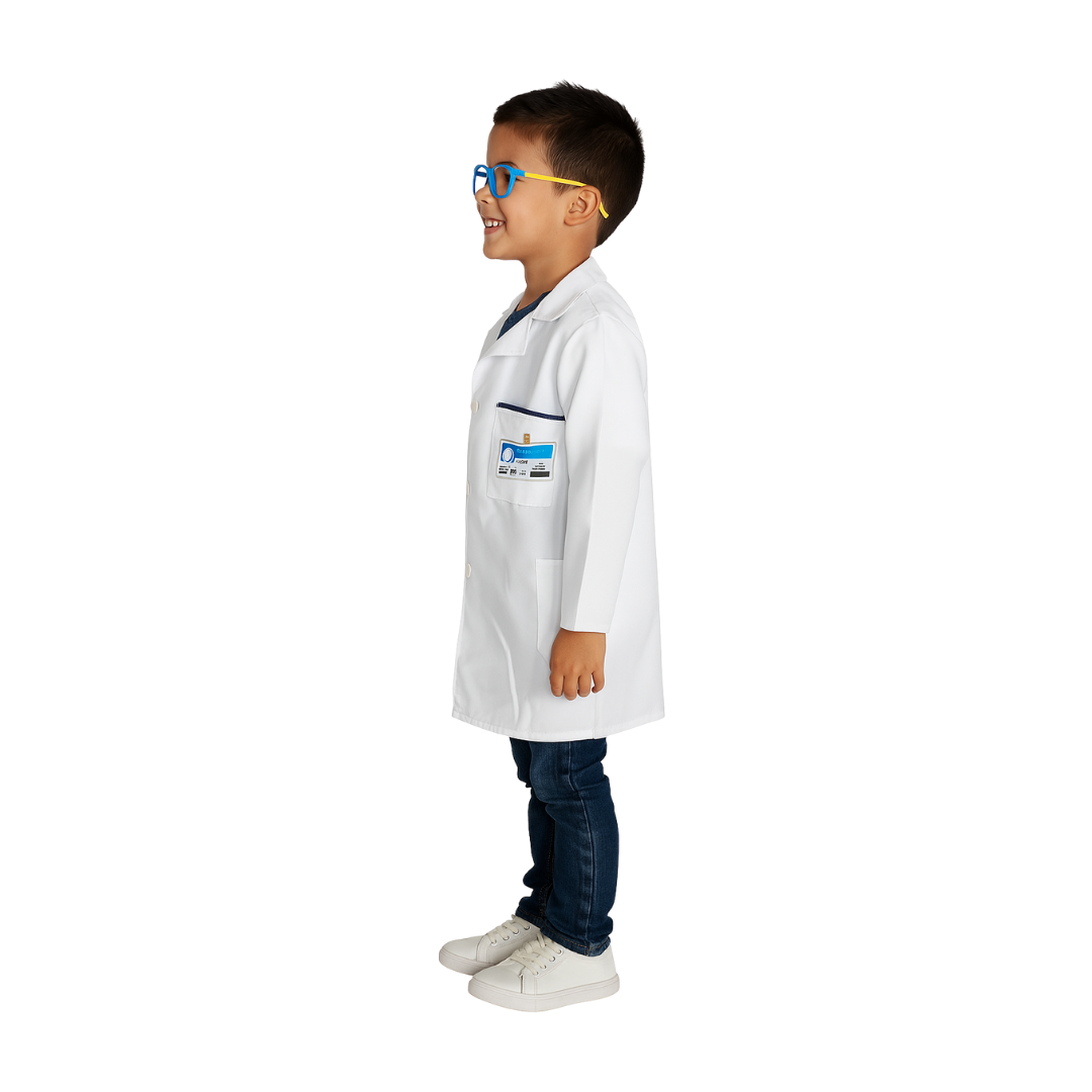 Disfraz De Doctor Delantal + Lentes Para Niños