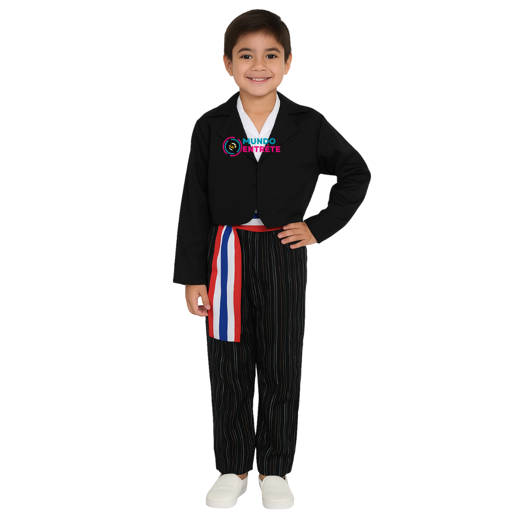 Traje Huaso Niño Fiestas Patrias, Chaqueta - Pantalon - Faja