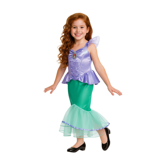 Disfraz De Princesa Ariel Sirenita Original Disney Niñas