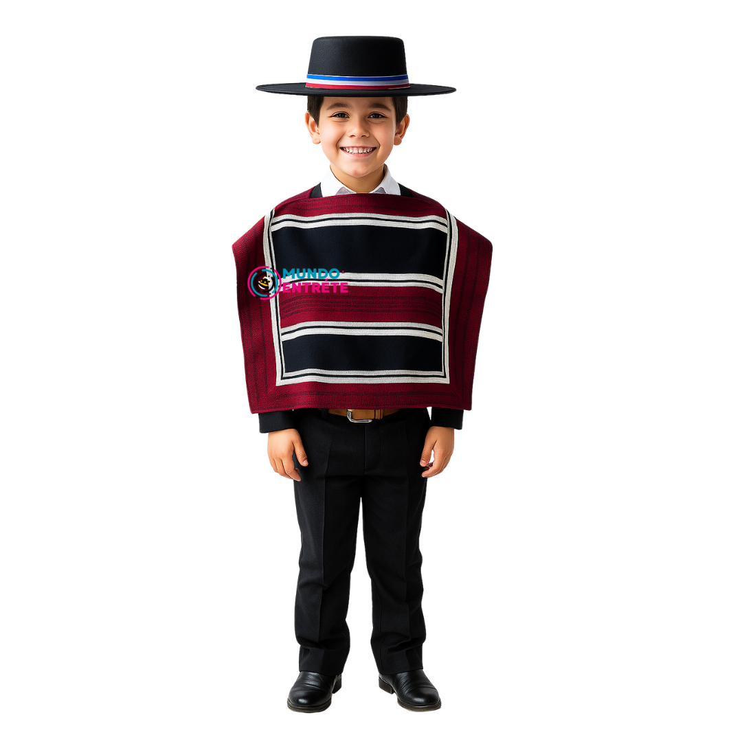 Manta/Poncho + Sombrero - Huaso Niño