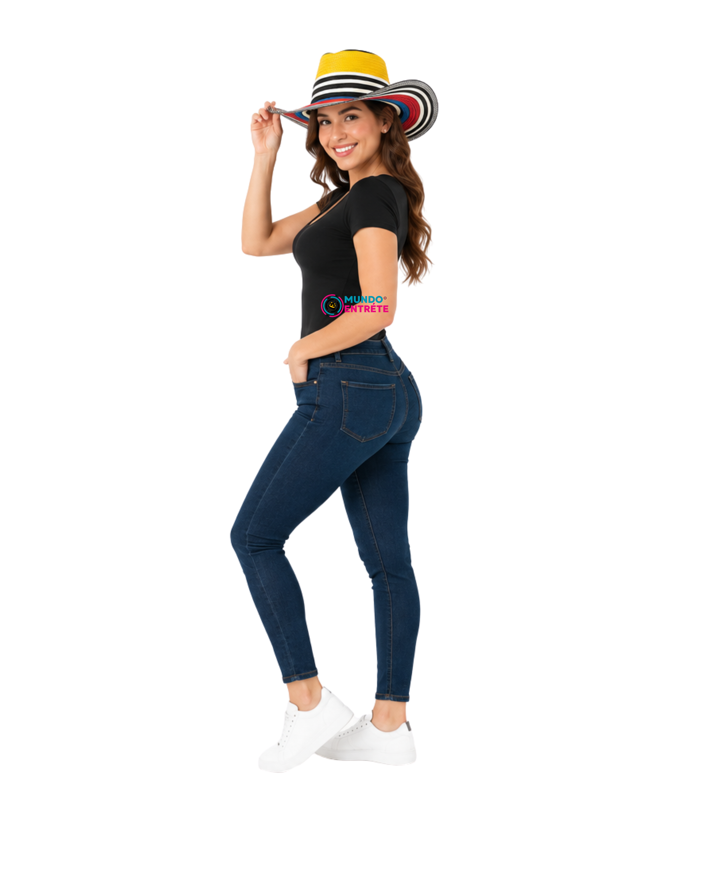 Sombrero Colombiano Vueltiao Tricolor Grande
