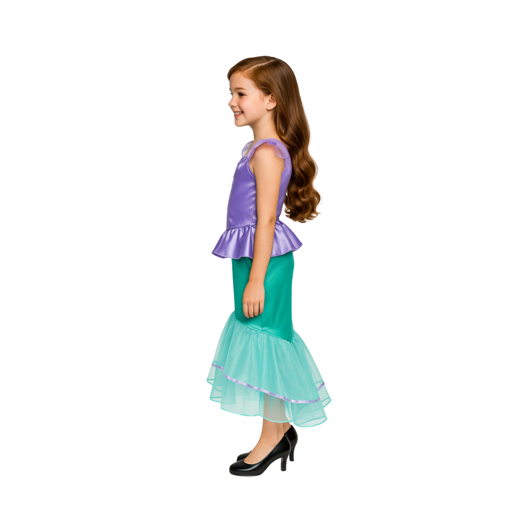 Disfraz De Princesa Ariel Sirenita Original Disney Niñas