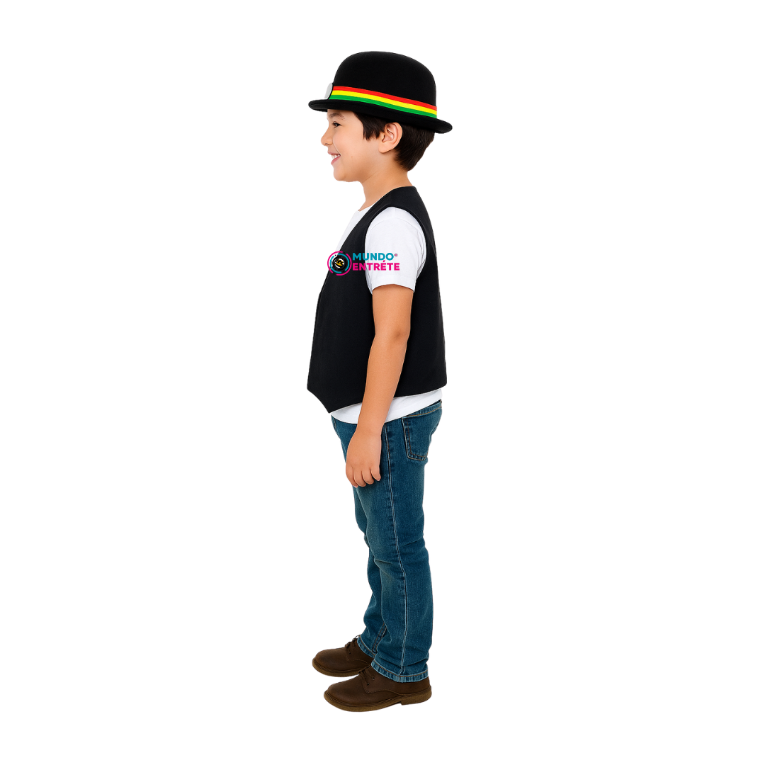Nortino Vestimenta Para Niño Chaleco + Sombrero