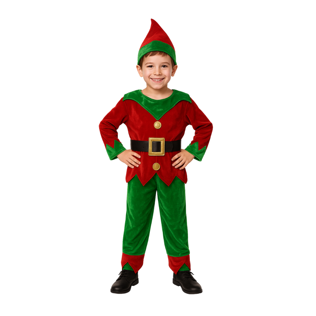 Disfraz Navideño De Elfo Niña-niño