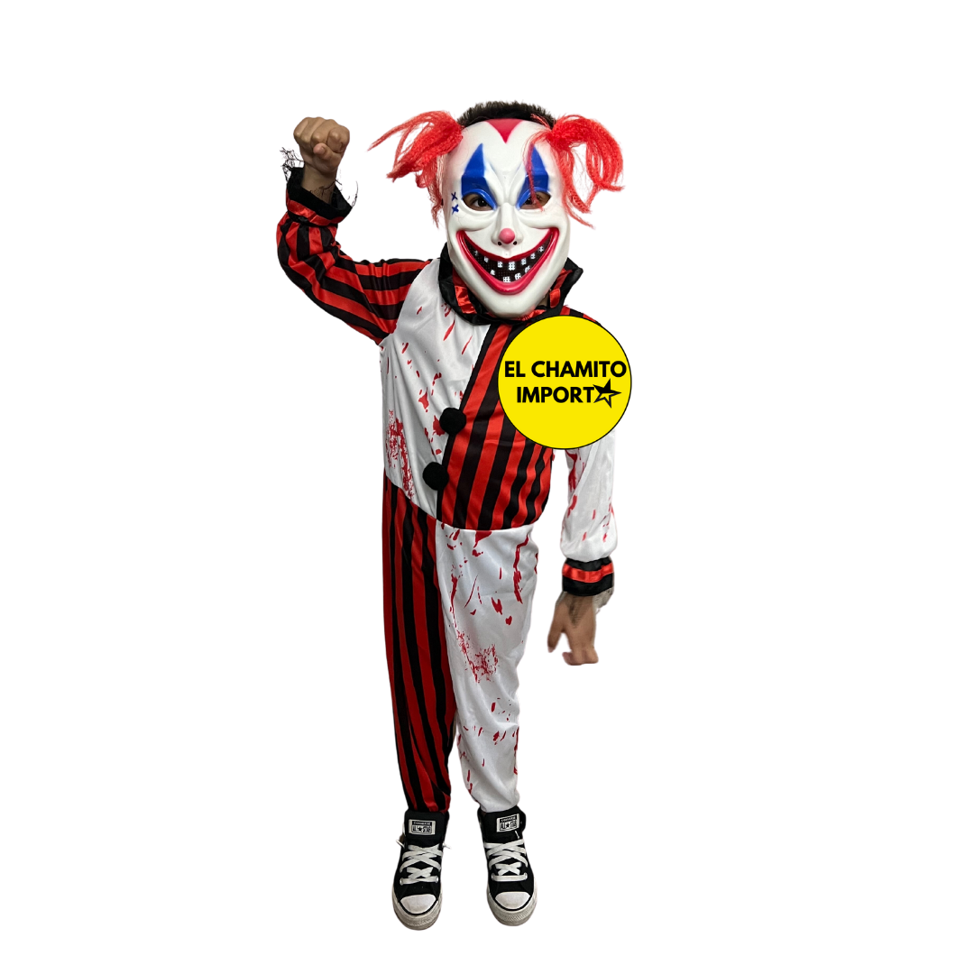 Disfraz Payaso Sangriento Para Niño Halloween
